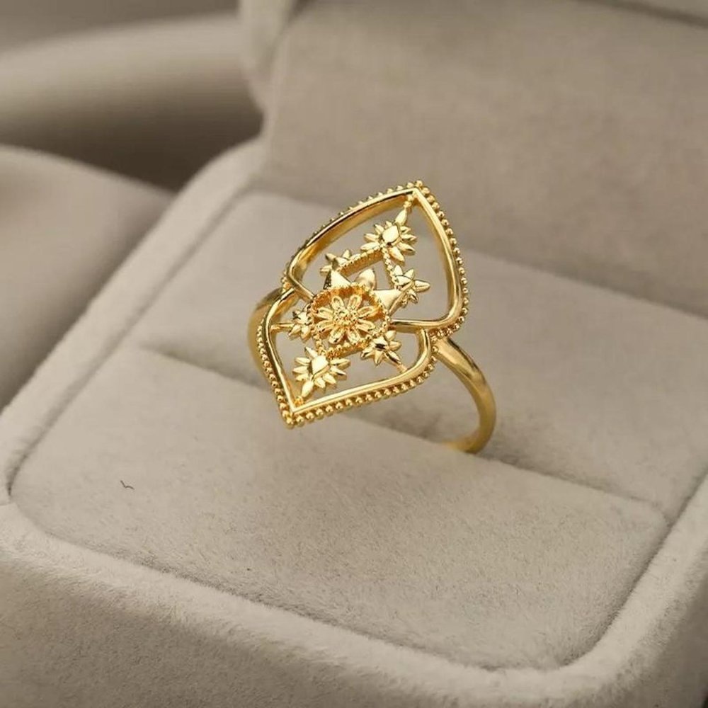 New Gold Vintage Inspired Boho Ring - Picture 2 of 5